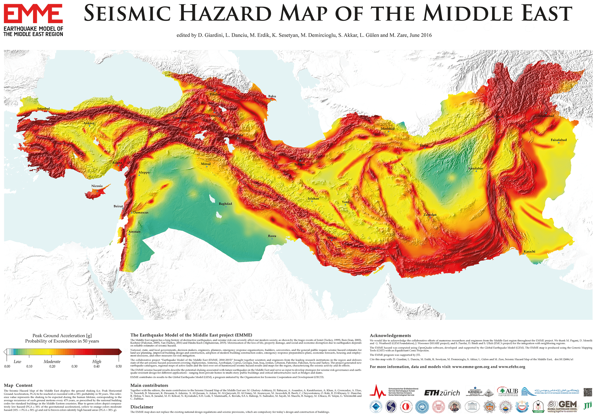 Seismotectonic map of Middle east 2021